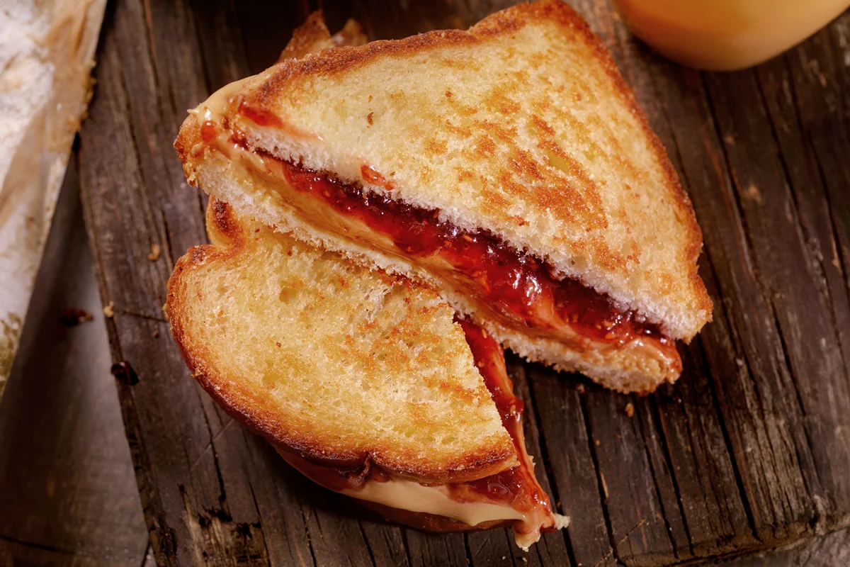 Grilled Peanut Butter and Jelly Sandwich