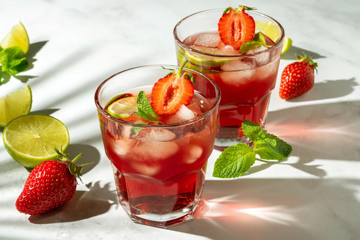 Strawberry Red Wine Cocktail