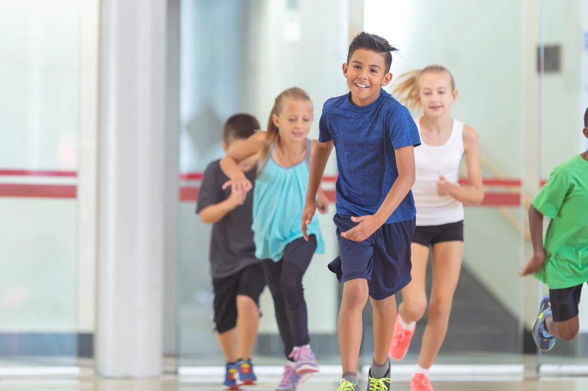 kids playing in a gym