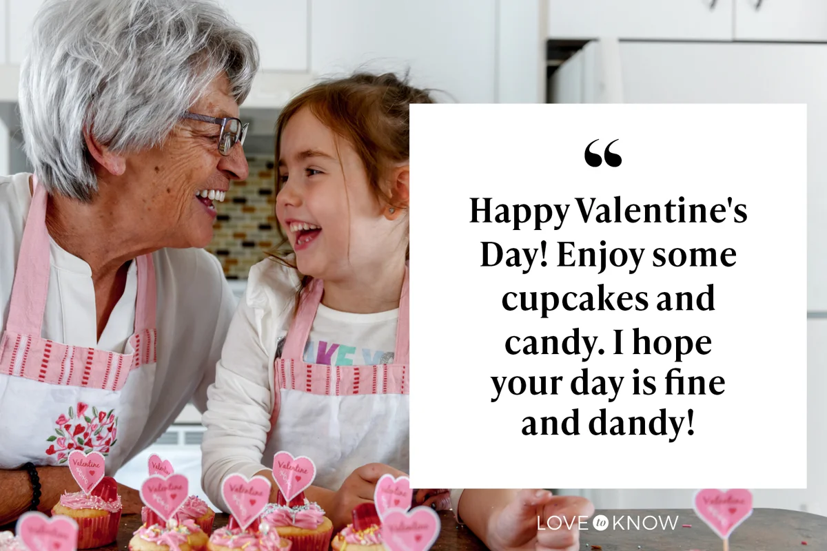 Grandmother and grandchild making valentine cupcakes