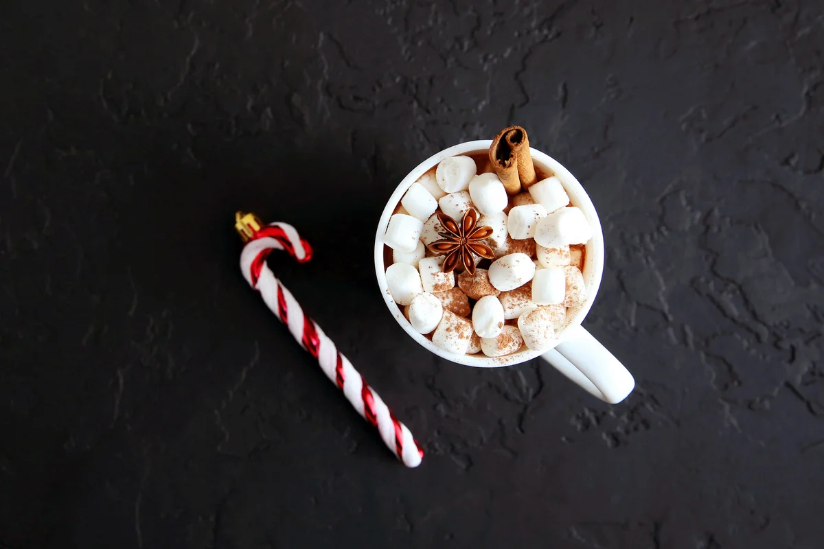 Christmas Hot chocolate with marshmallows