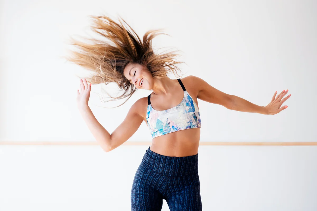 Dancer practicing in studio