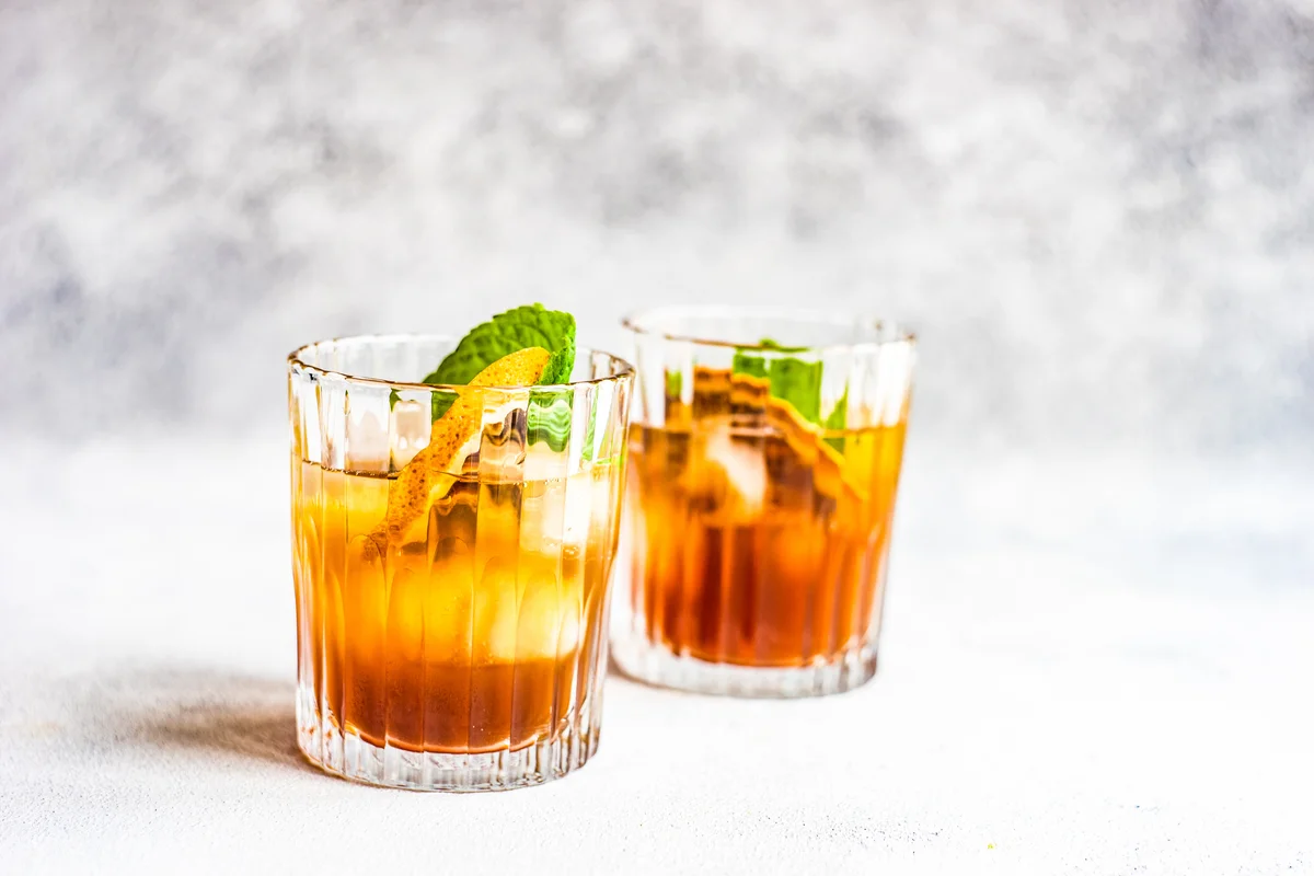 two whiskey cocktails