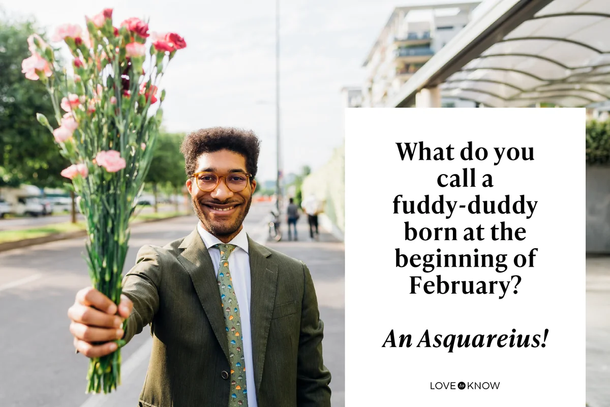What do you call a fuddy-duddy born at the beginning of February?
An Asquareius!