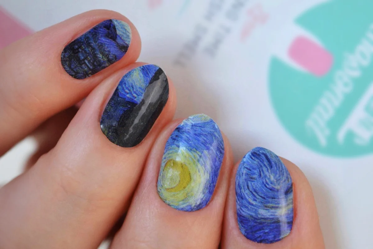 Van Gogh Starry Night Nail Polish Wraps