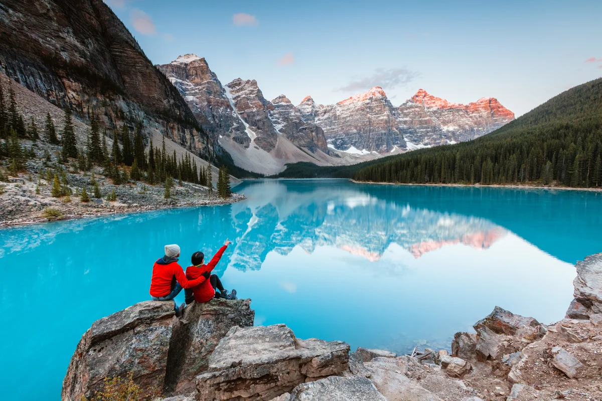 couple in Banff, AB