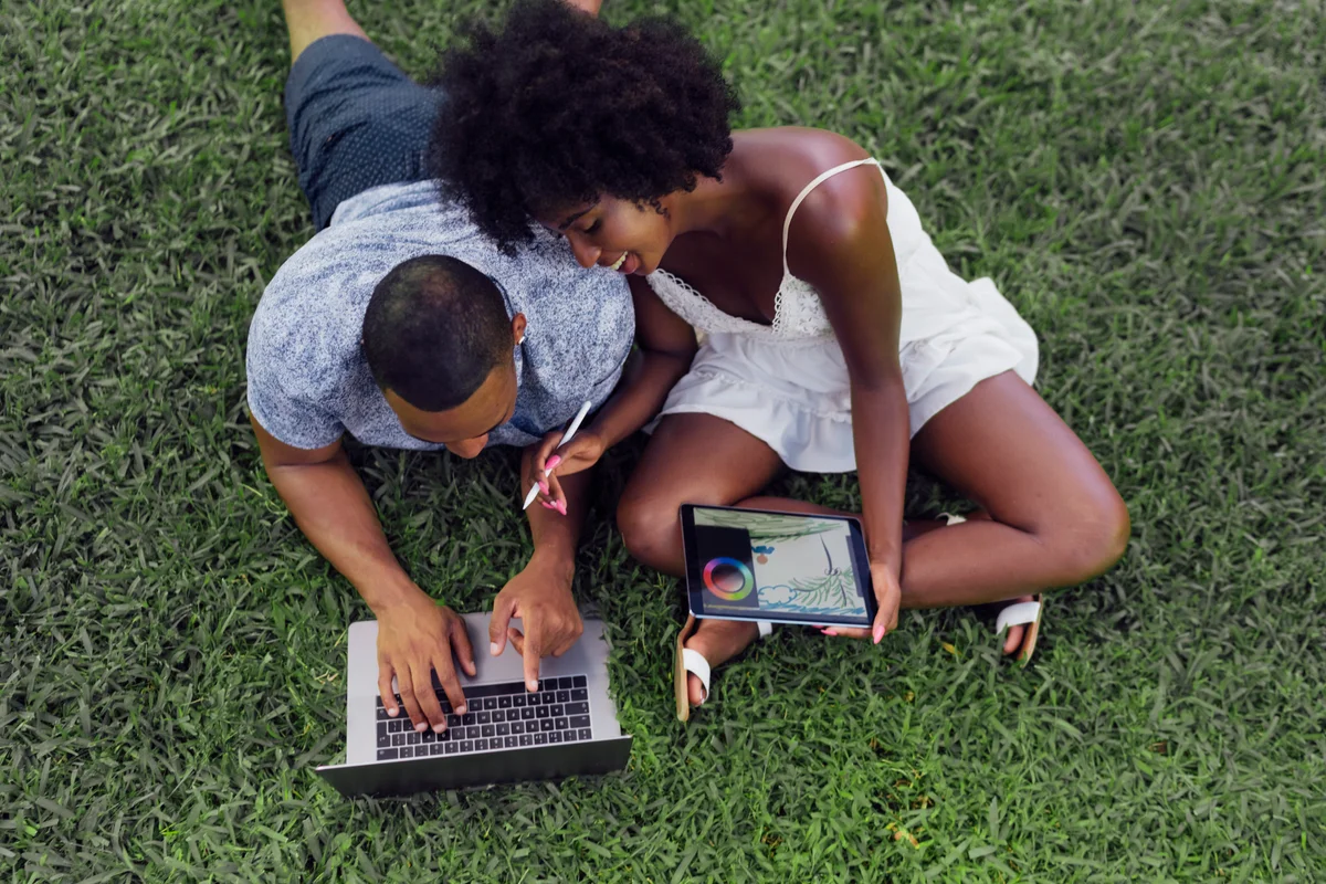couple in a park