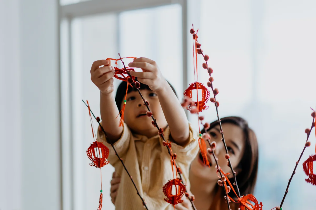 decorate with red and gold