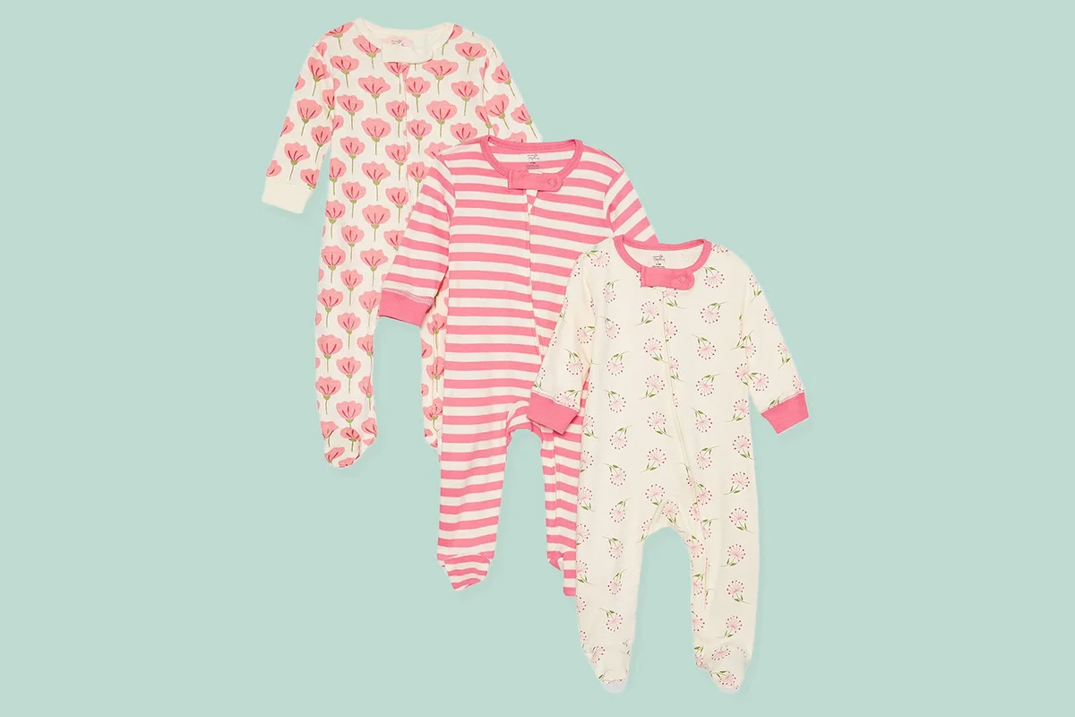 Touched by Nature Baby Girls' Organic Cotton Sleep and Play
