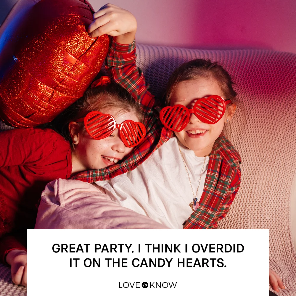 Great party. I think I overdid it on the candy hearts.