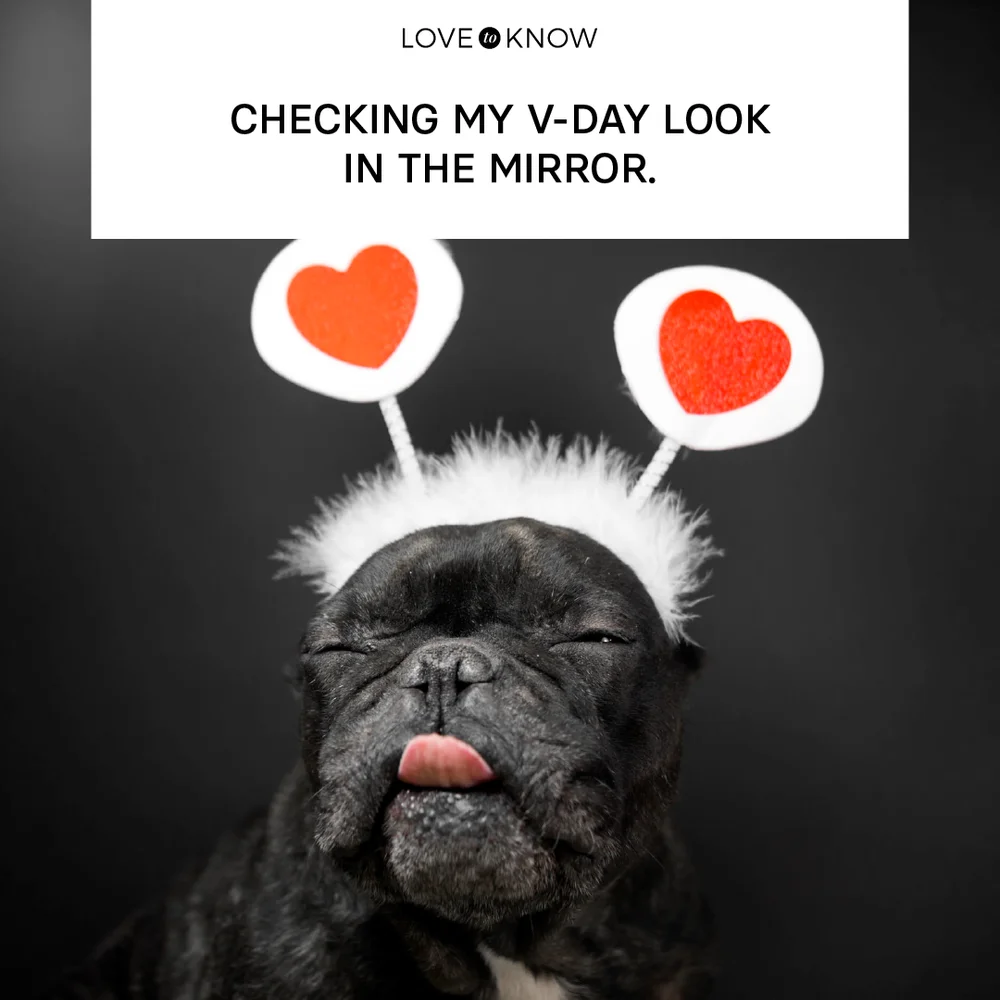Checking my V-Day look in the mirror.