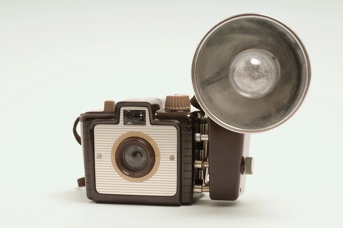 Old Fashion Kodak Brownie Film Camera with Flash