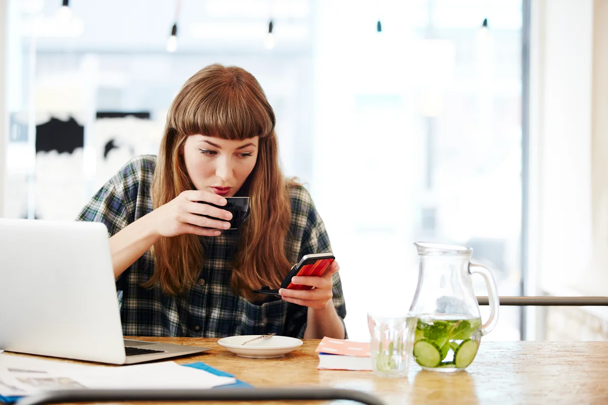 woman texting