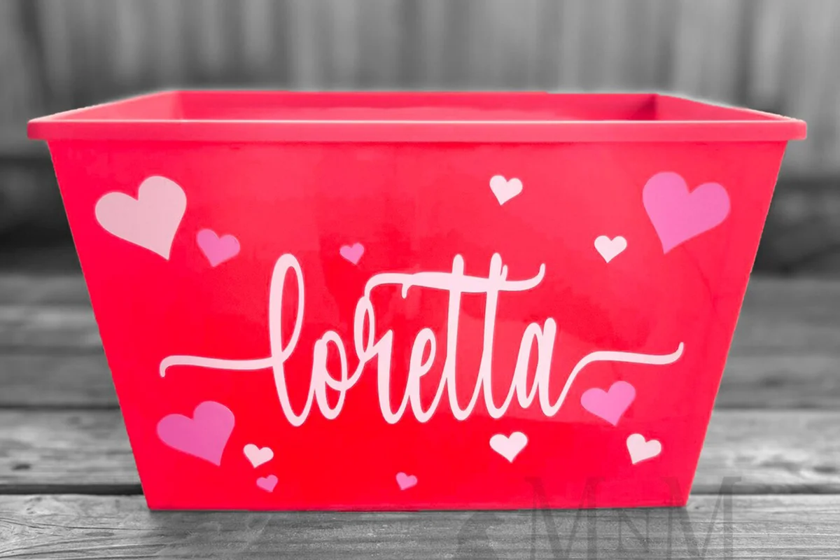 Personalized Valentine's Kids Basket