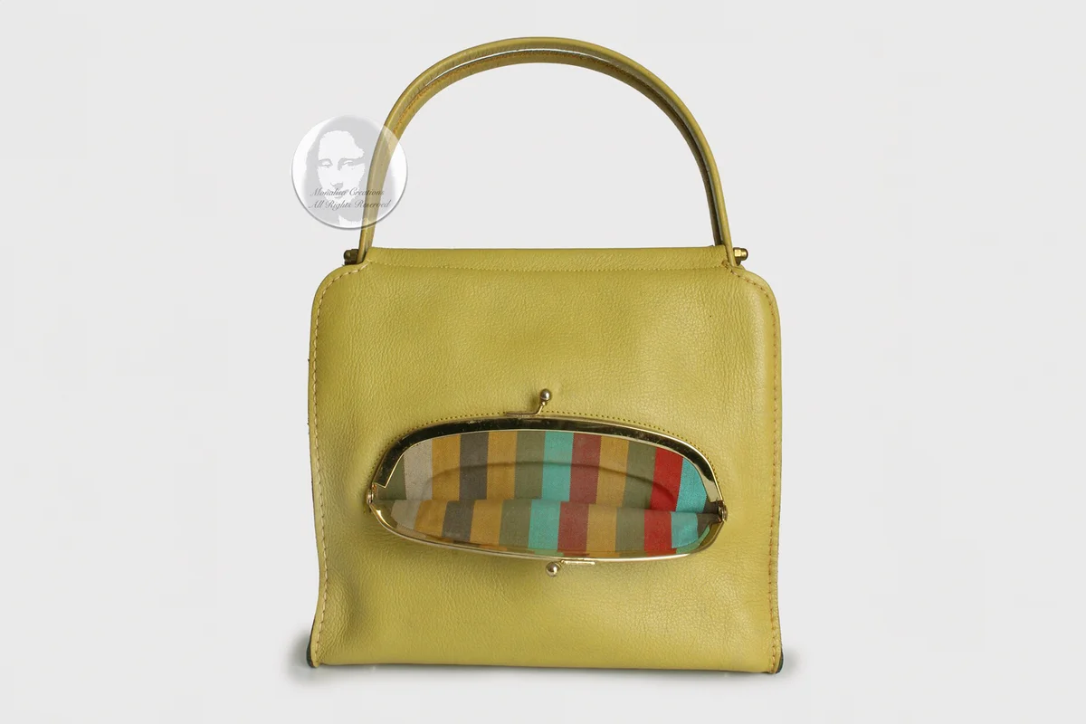 Bonnie Cashin for Coach Scissor Frame Tote Bag Mimosa Leather Rare Vintage 1960s