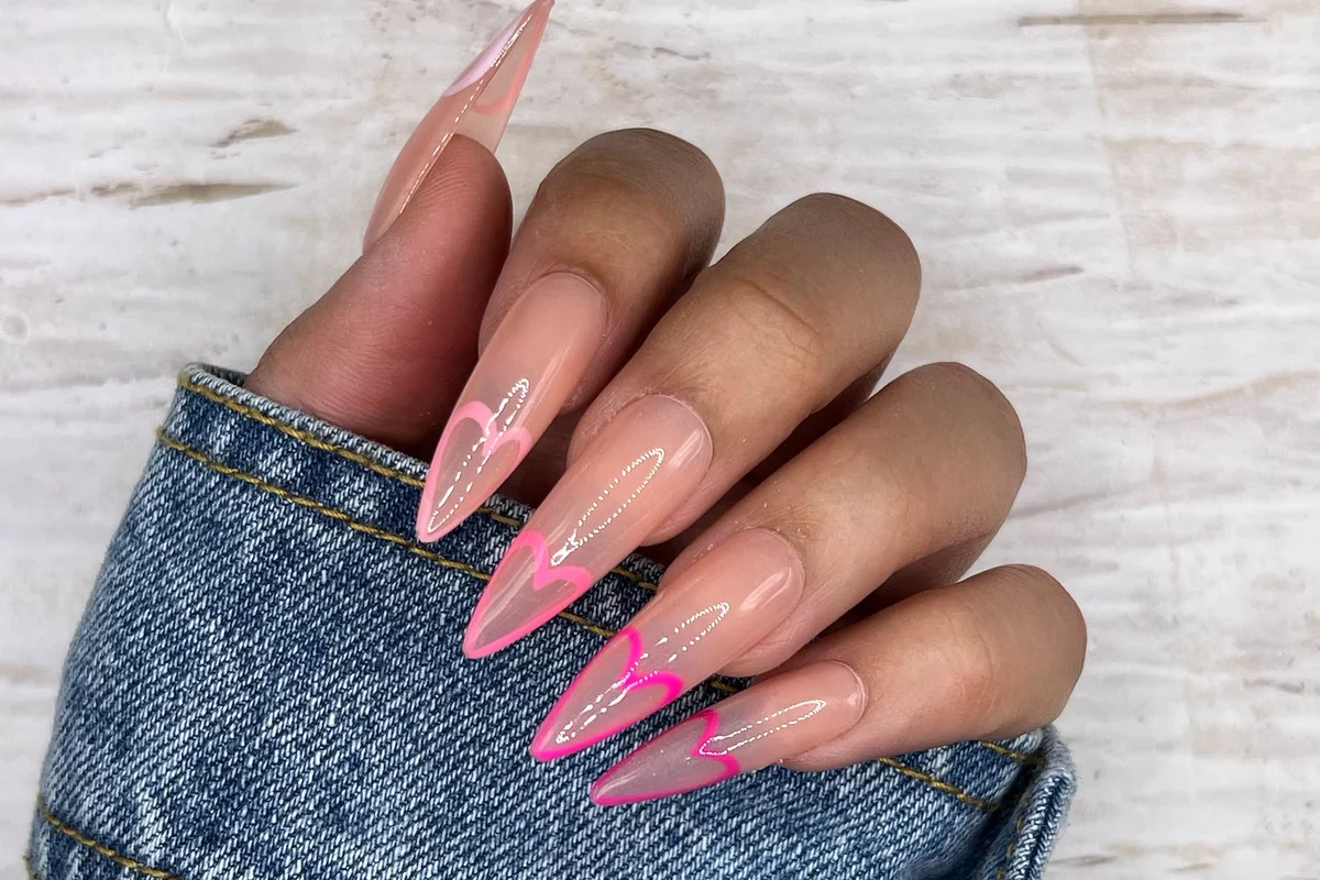 Heart Shape French |Press On Nails
