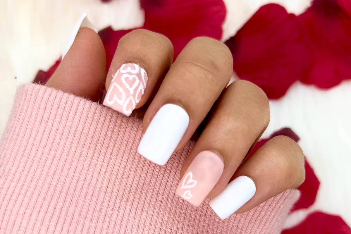 Love Hearts Press On Nails