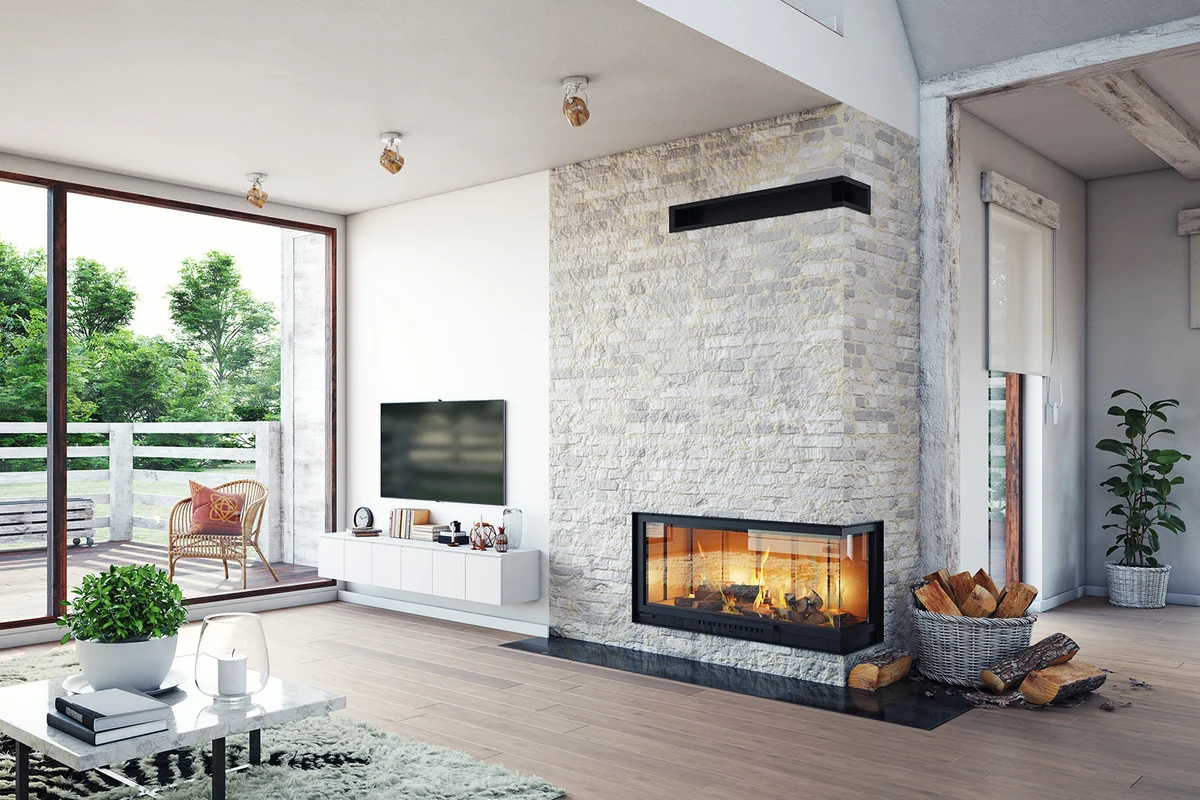 modern house living interior design.
