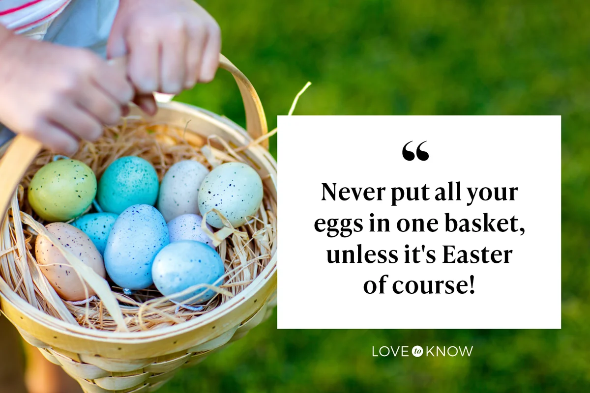 Easter eggs in a basket