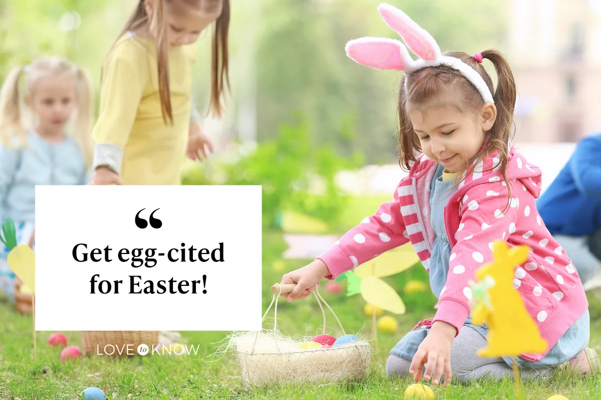 Children having an Easter egg hunt in the park