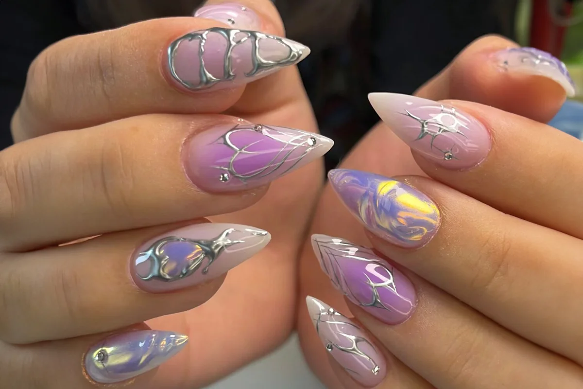 y2k style punk nails