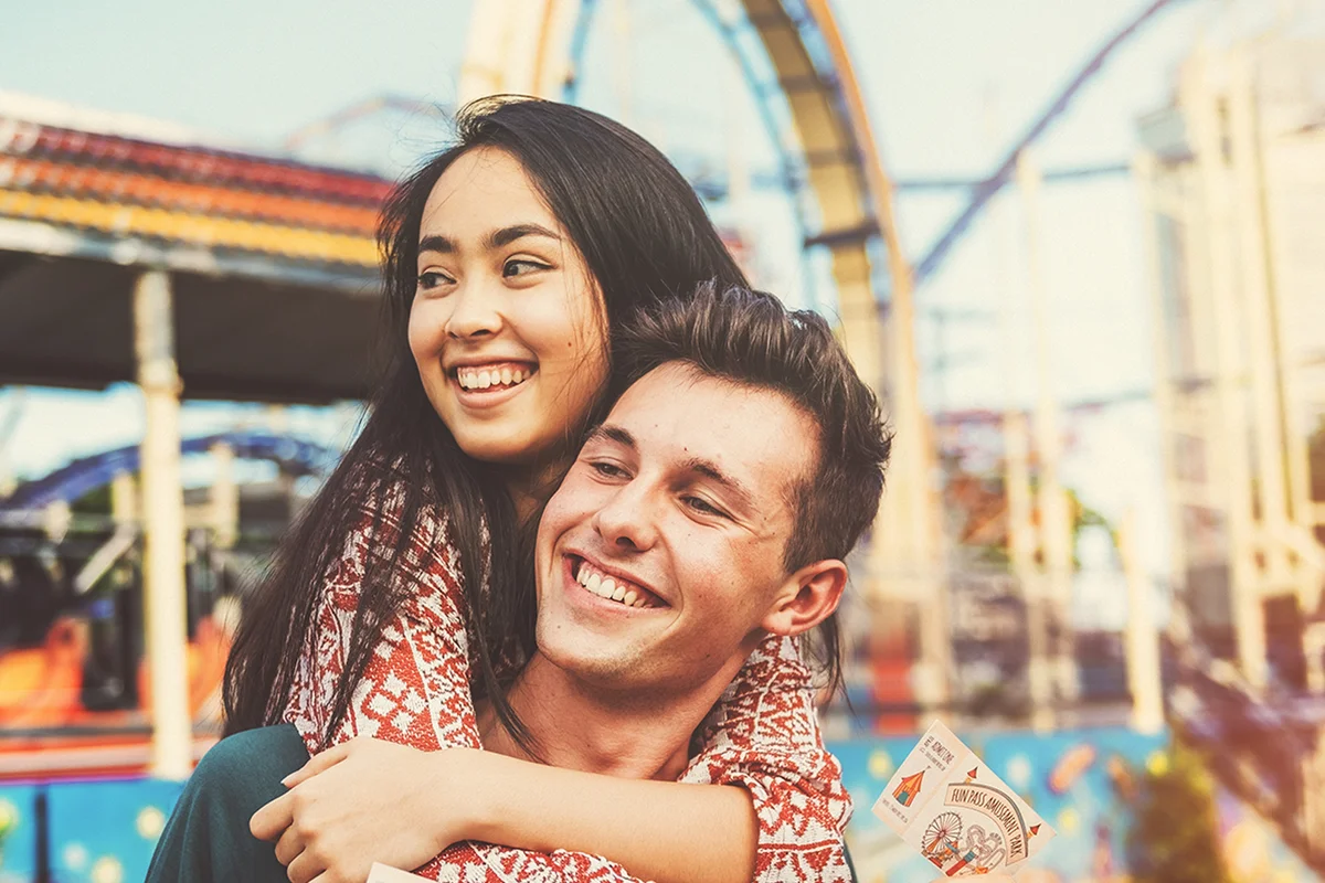Couple at carnival