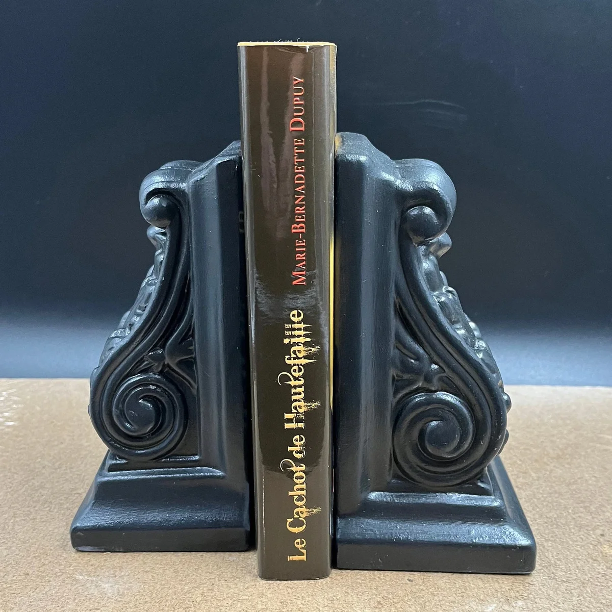 Upcycled Hand Painted Ceramic Corbel Bookends