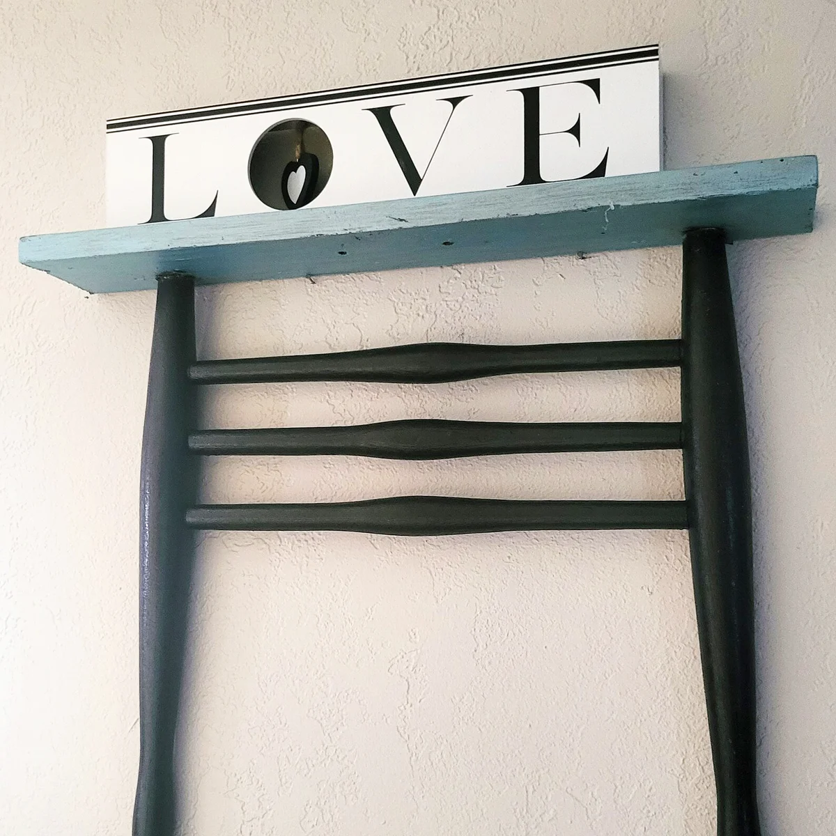 Repurposed Chair Wall Shelf