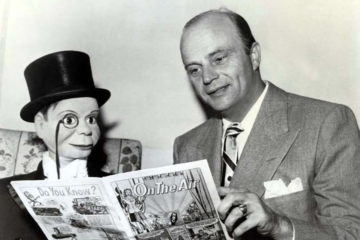 Photo of Edgar Bergen and Charlie McCarthy from NBC Radio