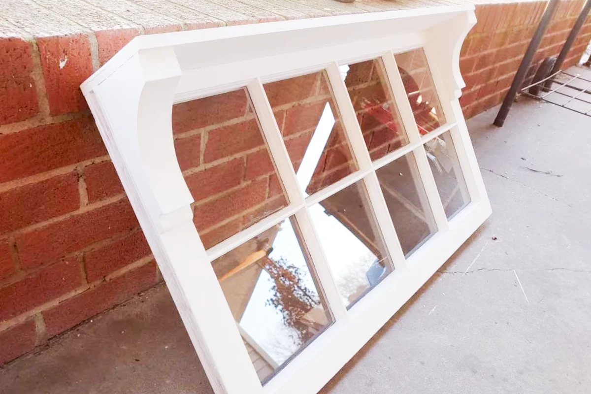 Vintage window shelf farm house