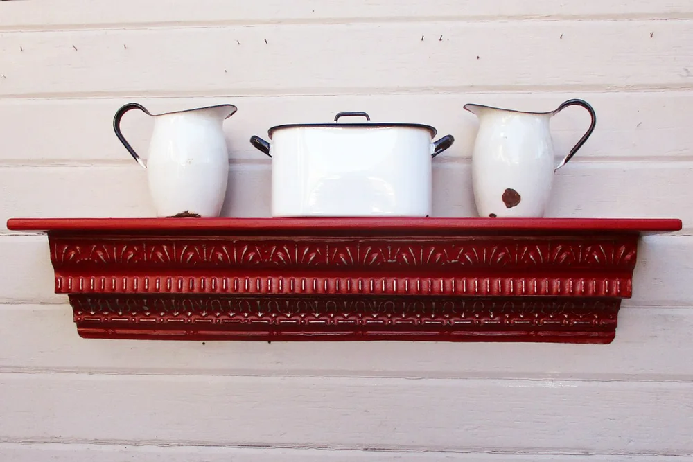 Fireplace wall shelf