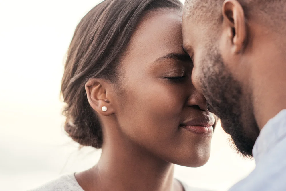 Close up of couple close to each other