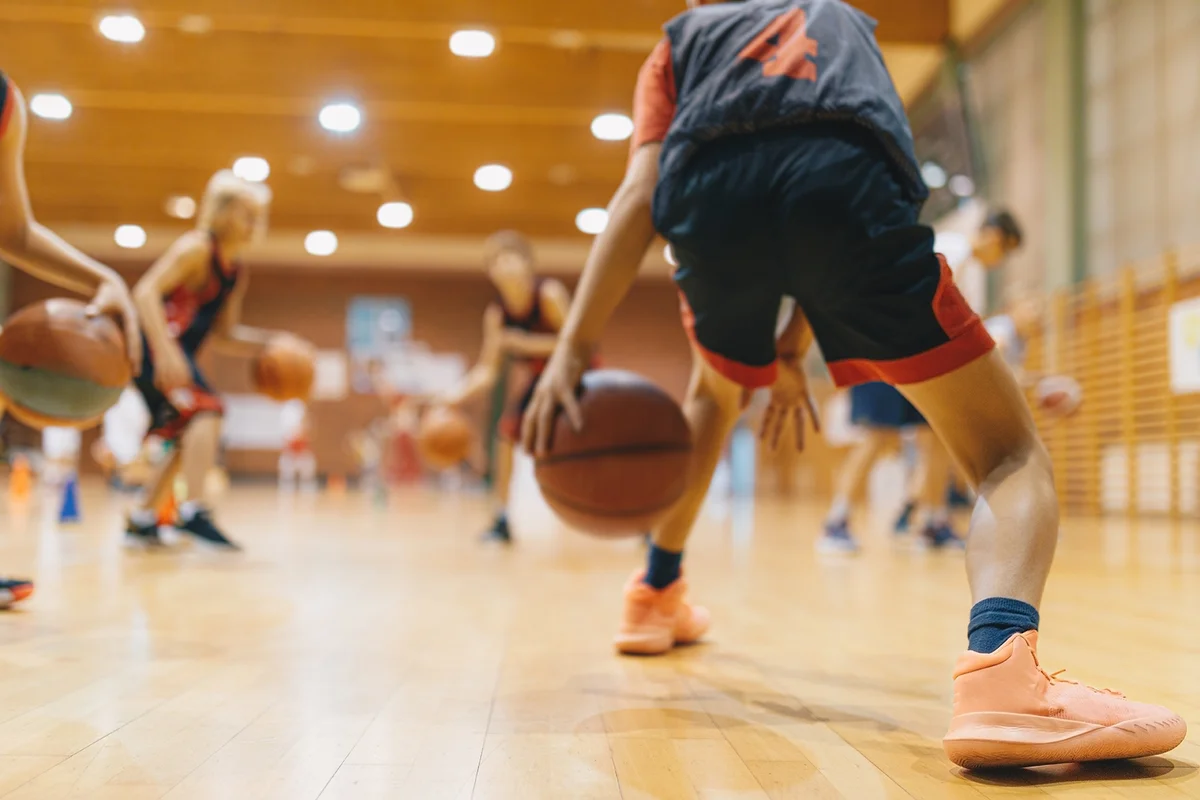 Young basketball players