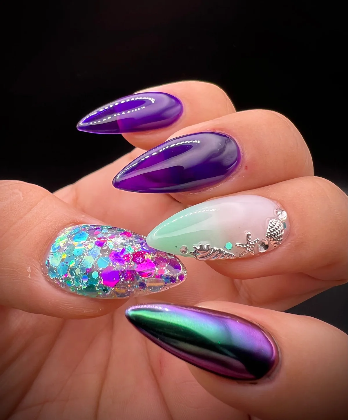 Mermaid nail art