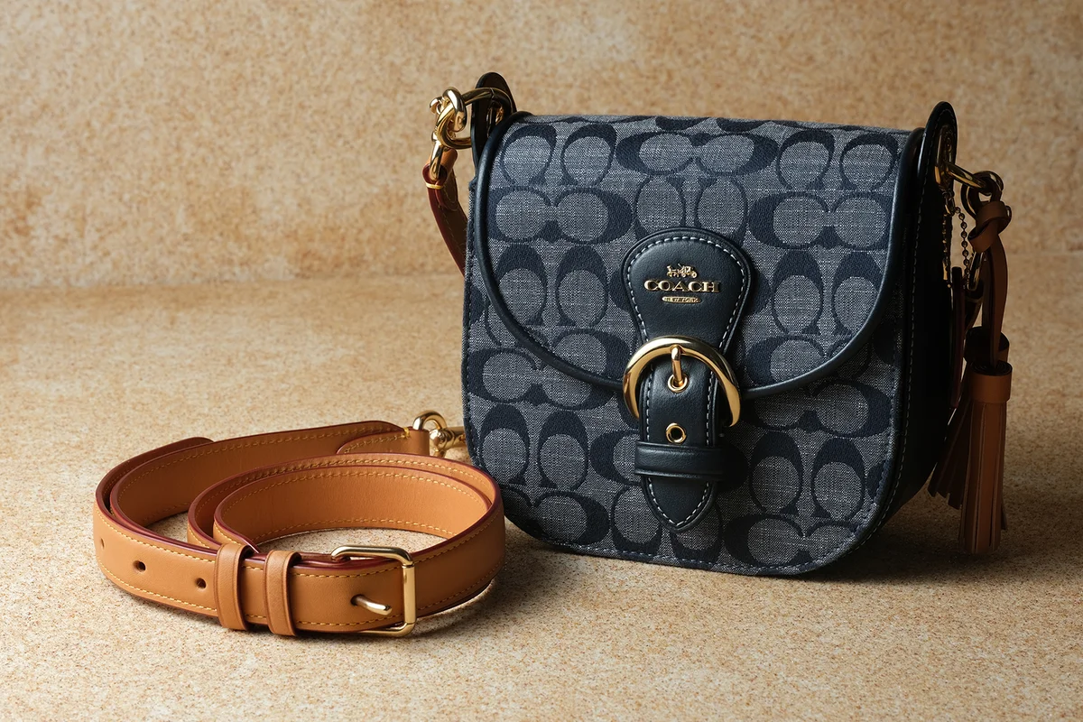 Coach Signature Kleo Denim Shoulder Bag