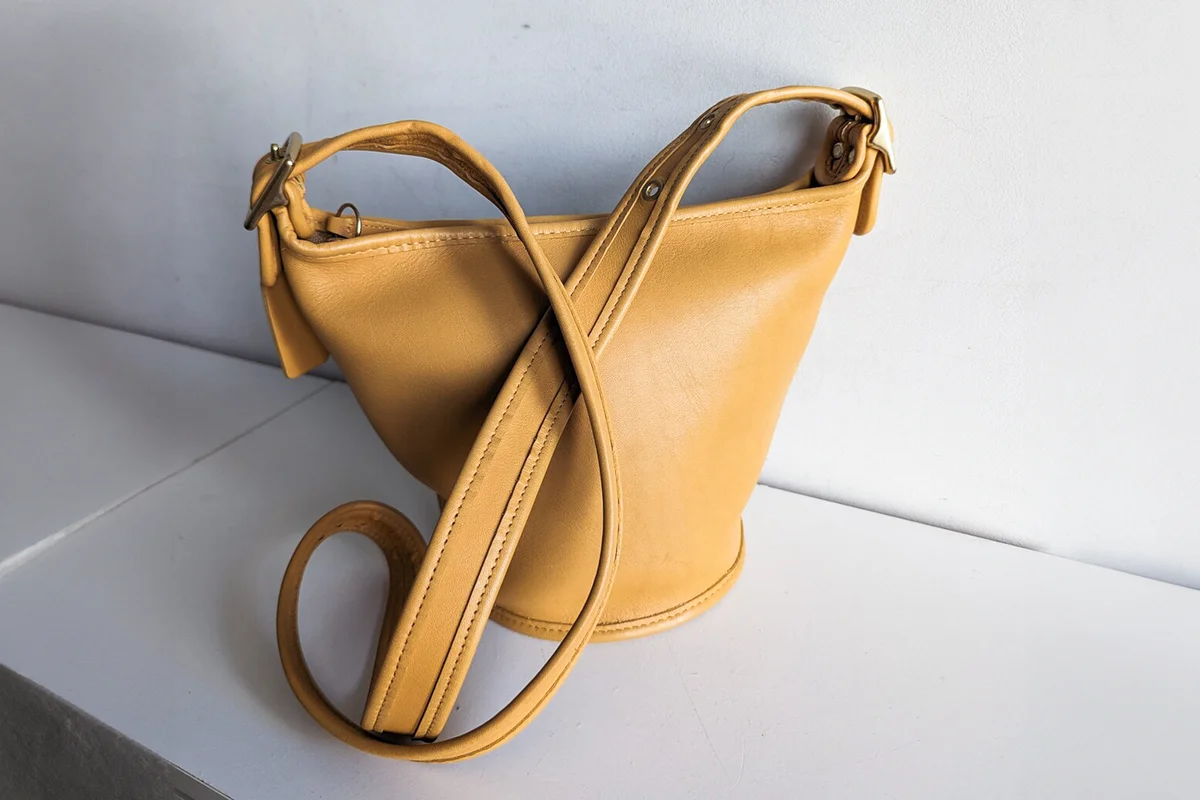 Vintage Coach Maggie Bag Yellow 9019, Duffle Sac Small