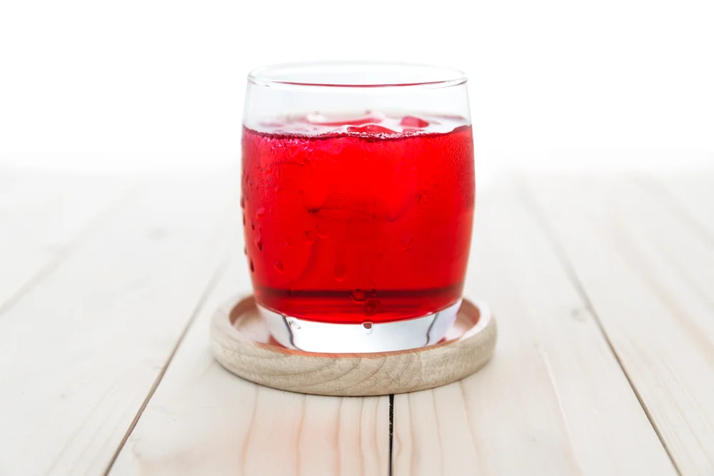 Glass of red juice