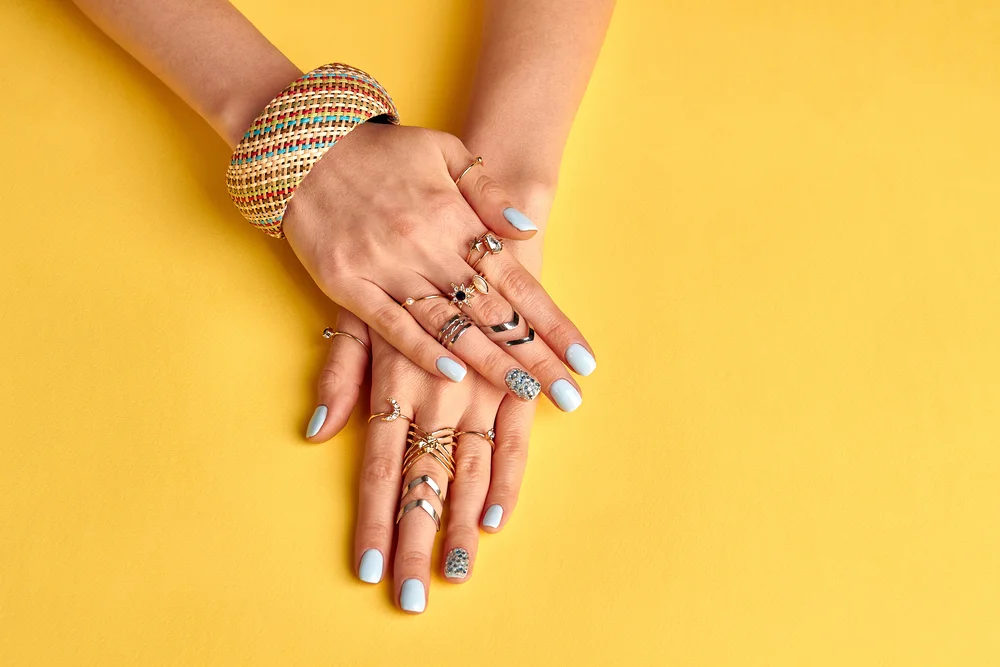 soft grey with bling