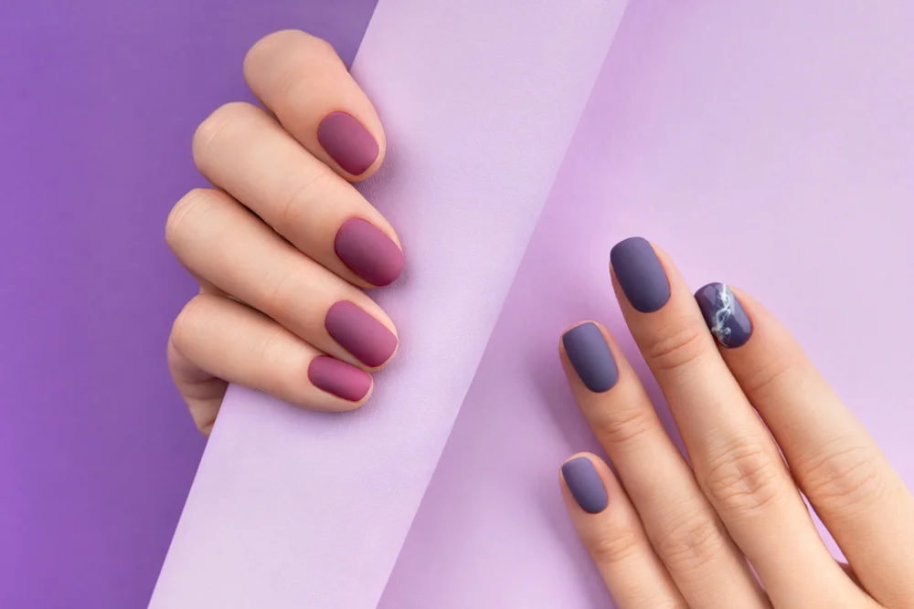 stormy matte nails