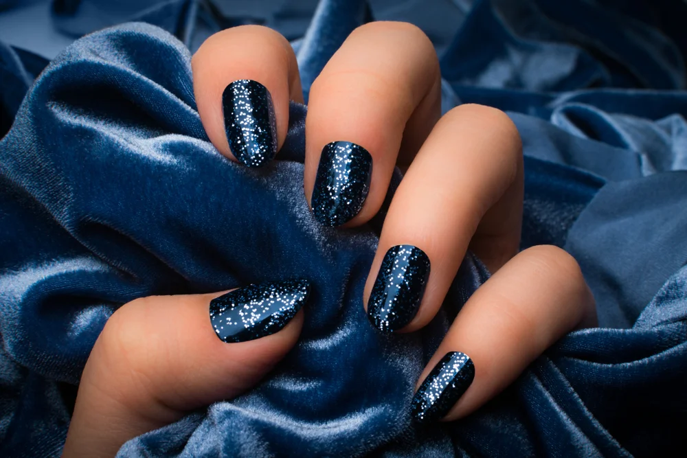 midnight glam nails
