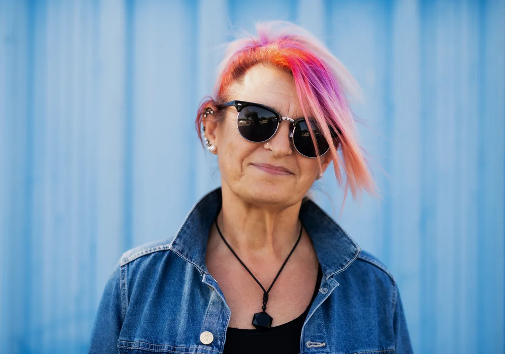 colorful punk hairstyle