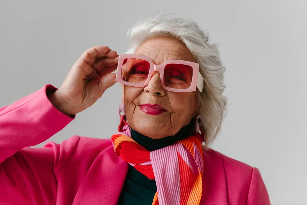 fashionable older woman