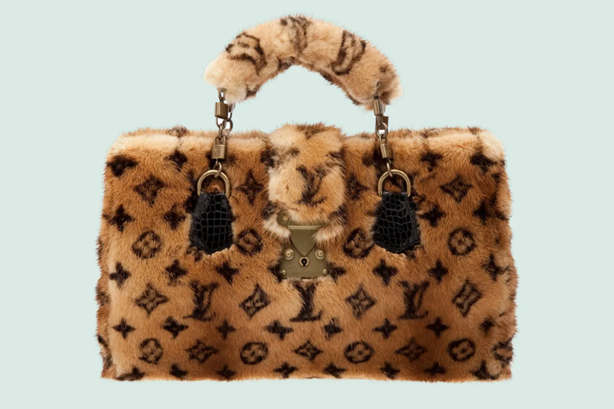 Louis Vuitton Extremely Rare Vison Monogramme Mink and Black Alligator Le Fabuleux Bag, 2004 Les Extraordinaires Collection