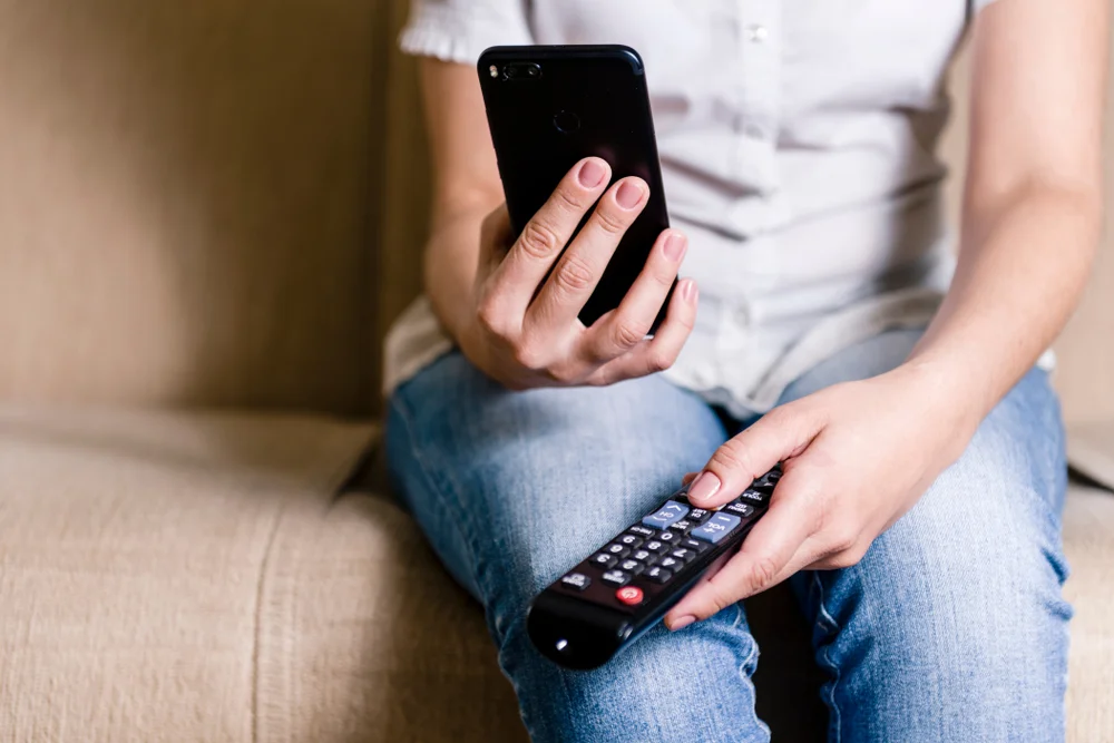 cell phone and remote control
