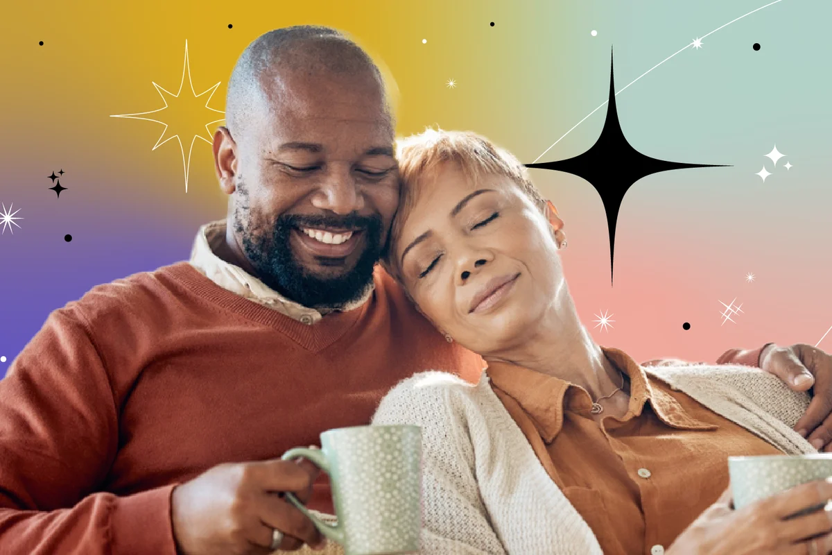 loving couple on the couch
