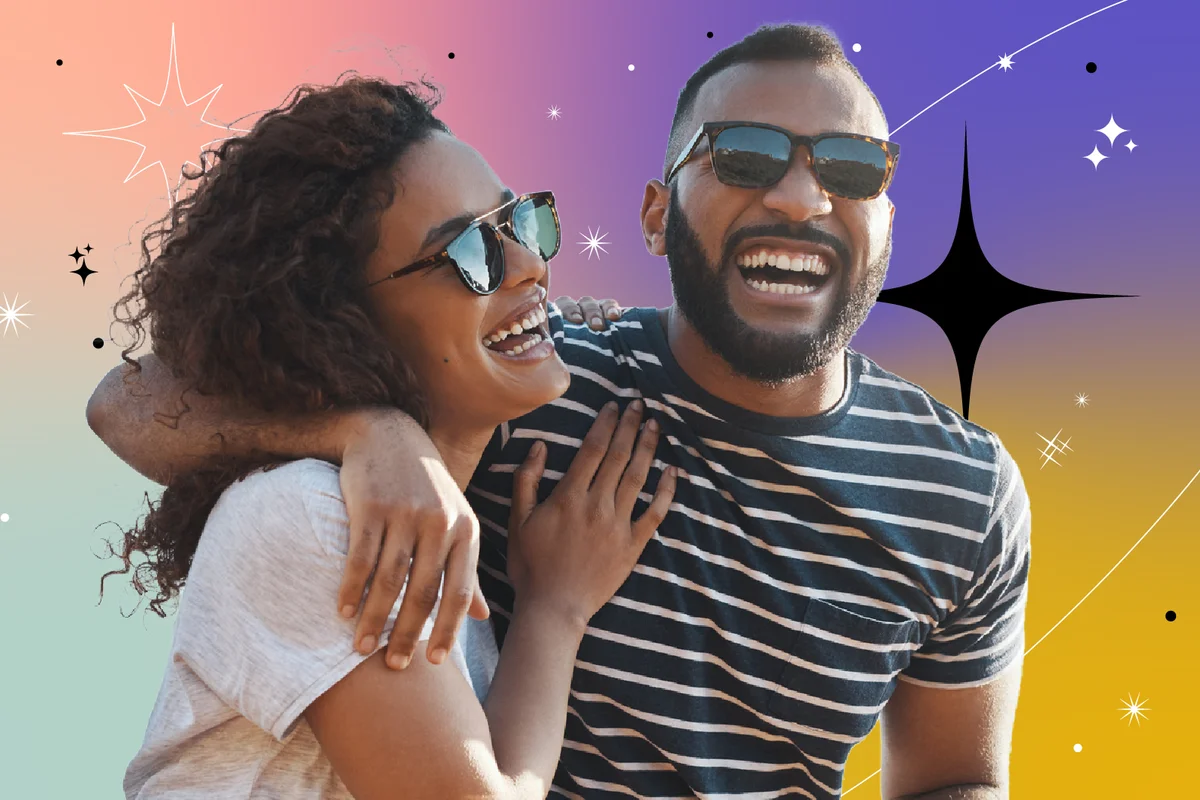 laughing fun couple