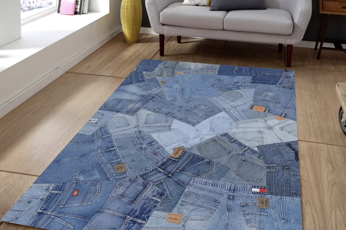 Upcycled Denim Rug