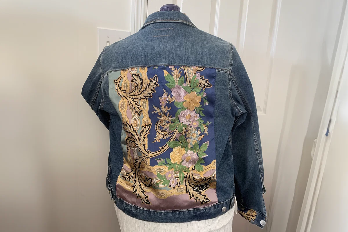 upcycled boho jean jacket