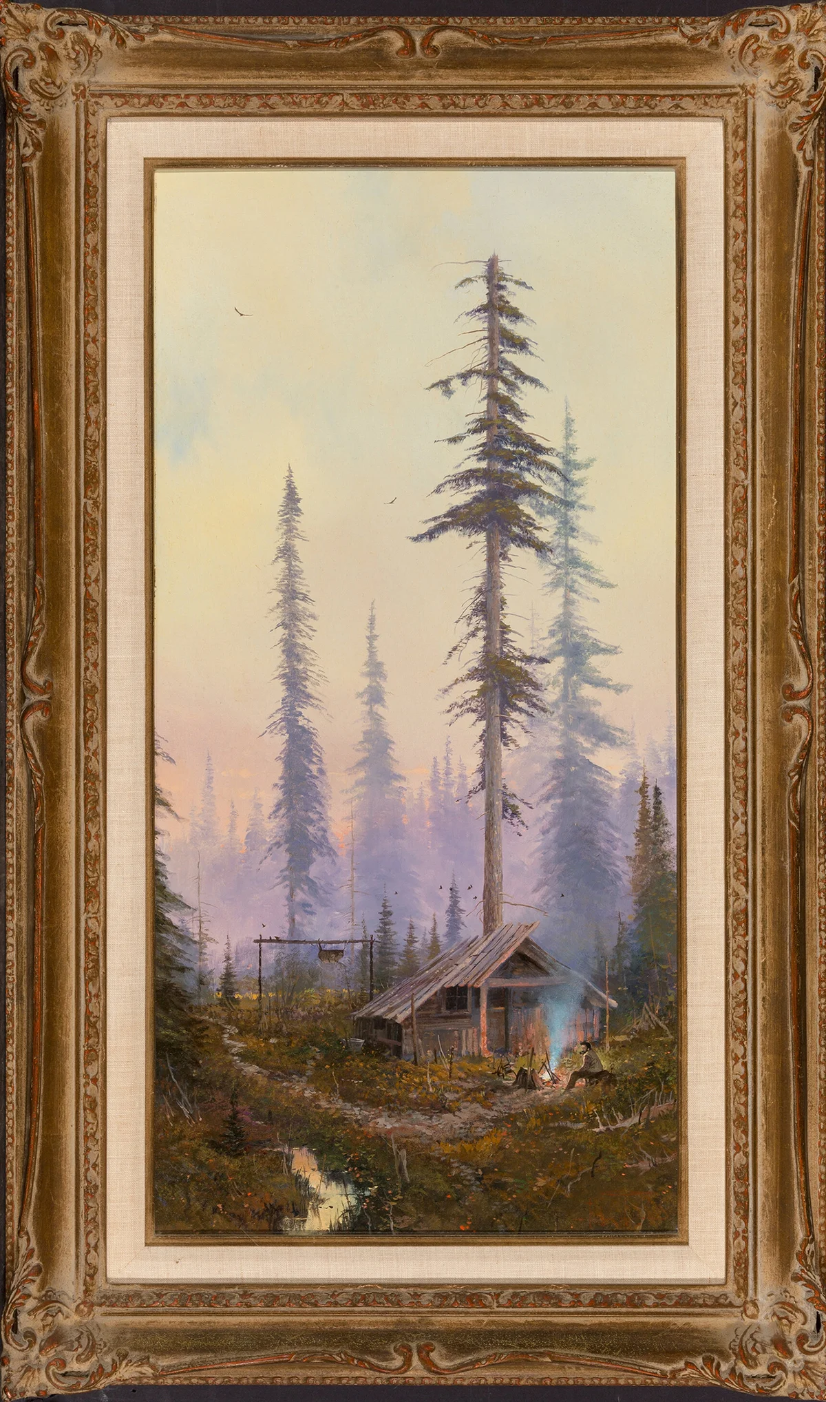 Thomas Kinkade III (American, 1958-2012). Woodman's Lodge, 1984