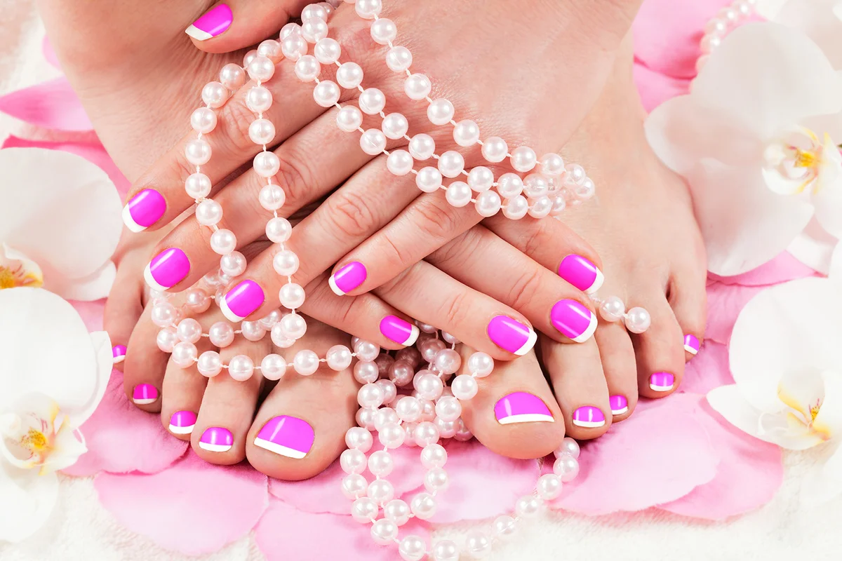 beautiful manicure and pedicure